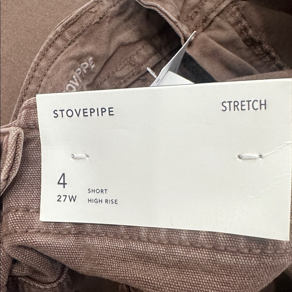 American Eagle Brown Stovepipe Utility Wide Leg Pants Size 4 Short NWT - Picture 8 of 9